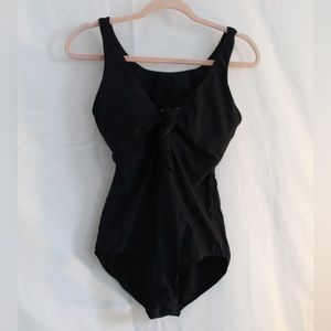 ALBION Open Back One Piece Swimsuit - Black